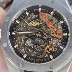 Audemars Piguet Silver and Gold Skeleton Watch